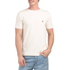 NAUTICA Natural Short Sleeve Solid Crewneck Tee